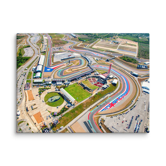 COTA US Grand Prix Aerial View Canvas 30x40 Inches