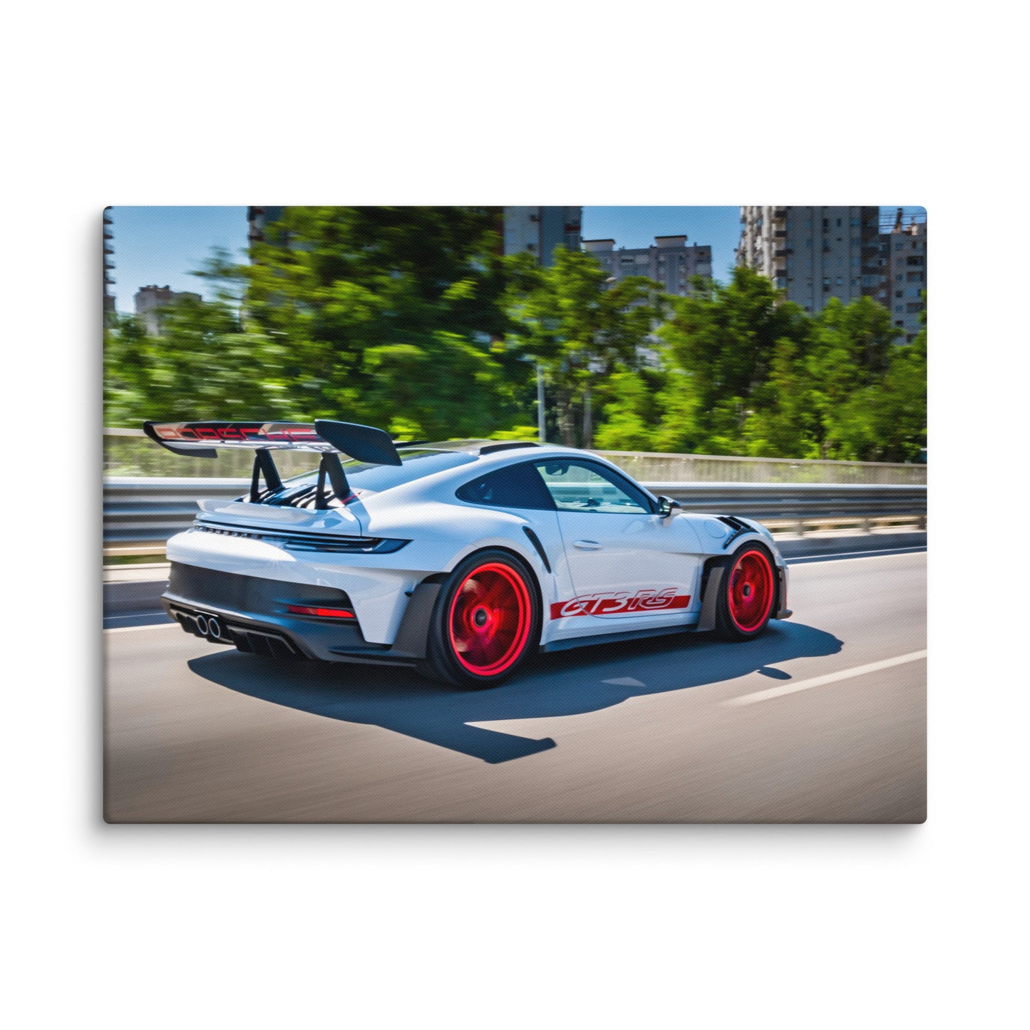 992 Porsche GT3 RS Rolling Shot Canvas 30x40 Inches