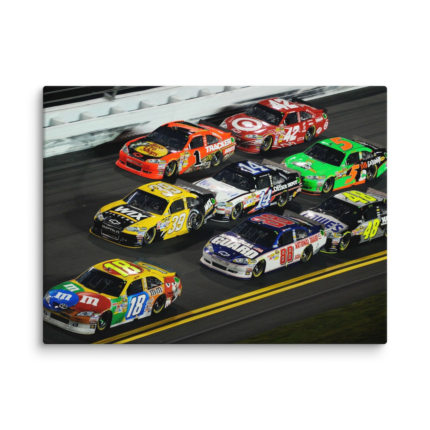 Nascar Drafting Canvas 30x40 Inches