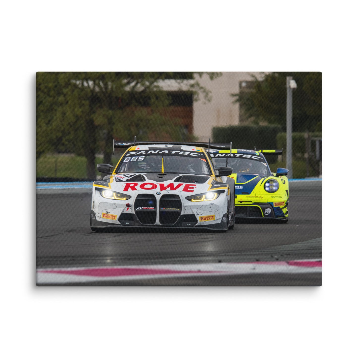 BMW vs Porsche GT3 Racing Canvas 30x40 Inches