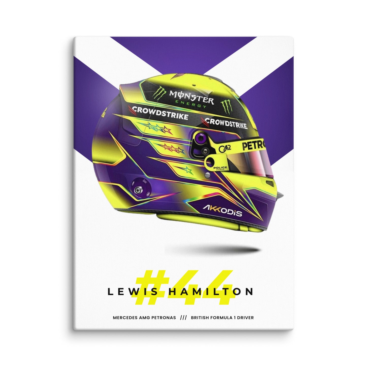 Lewis Hamilton Helmet Canvas