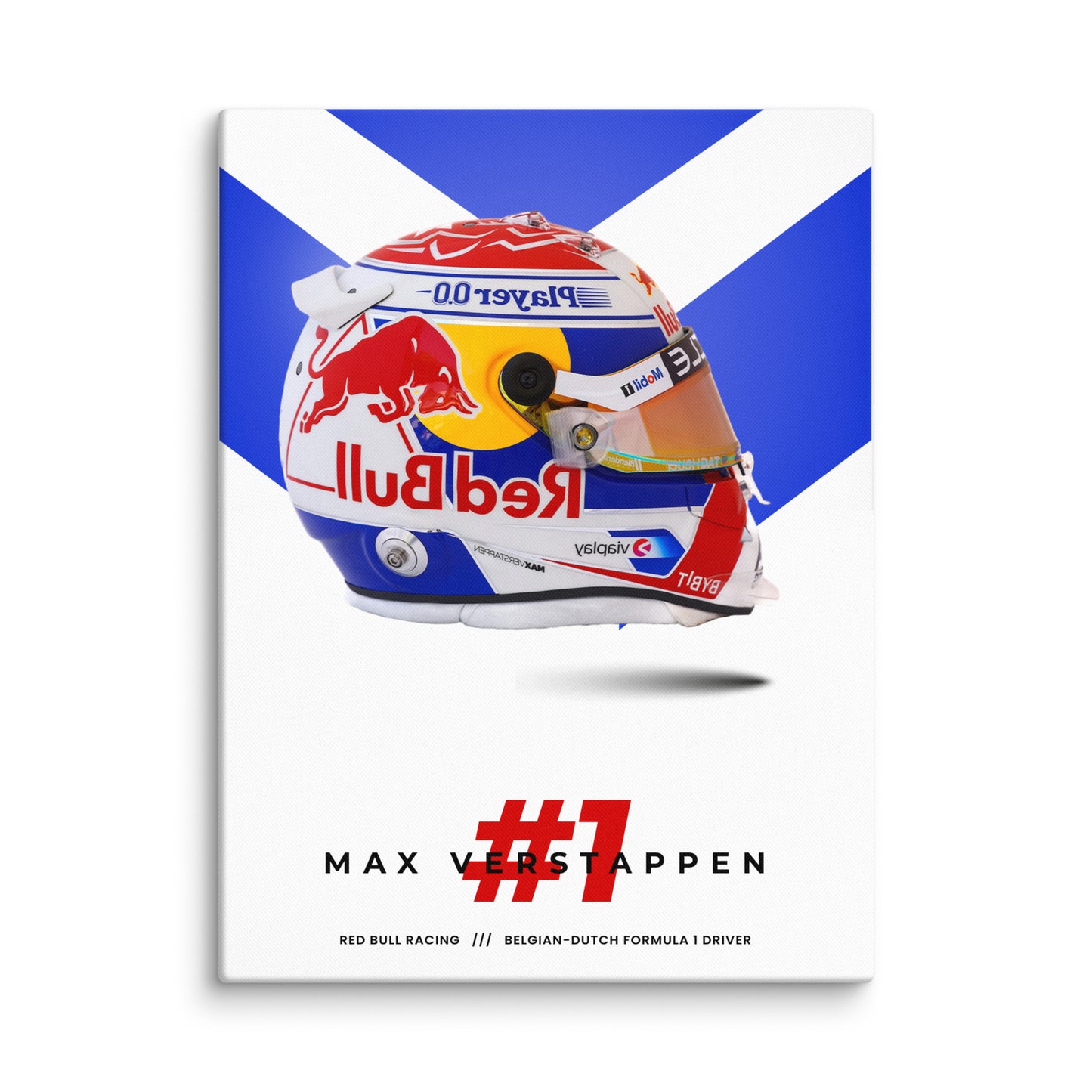 Max Verstappen Helmet Canvas 30x40 Inches