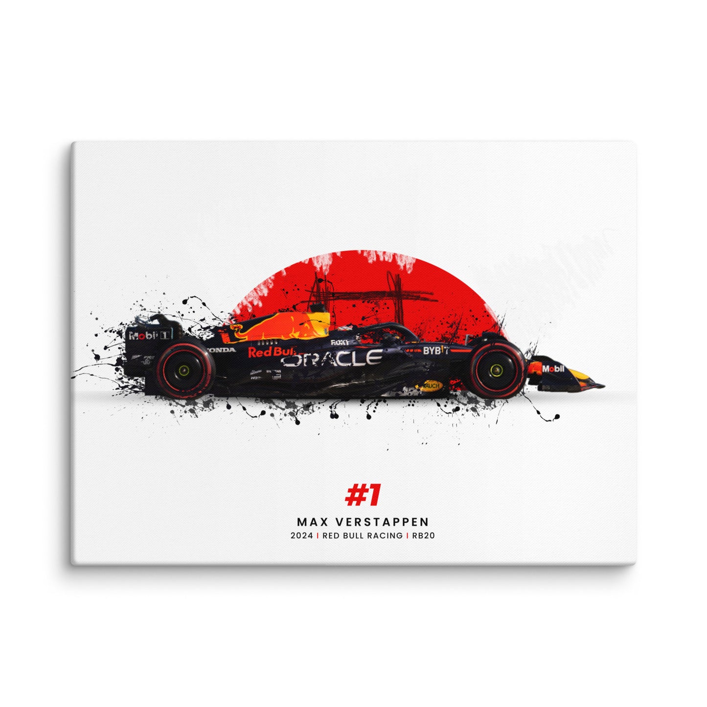 Red Bull RB20 #1 Verstappen Canvas 30x40 Inches