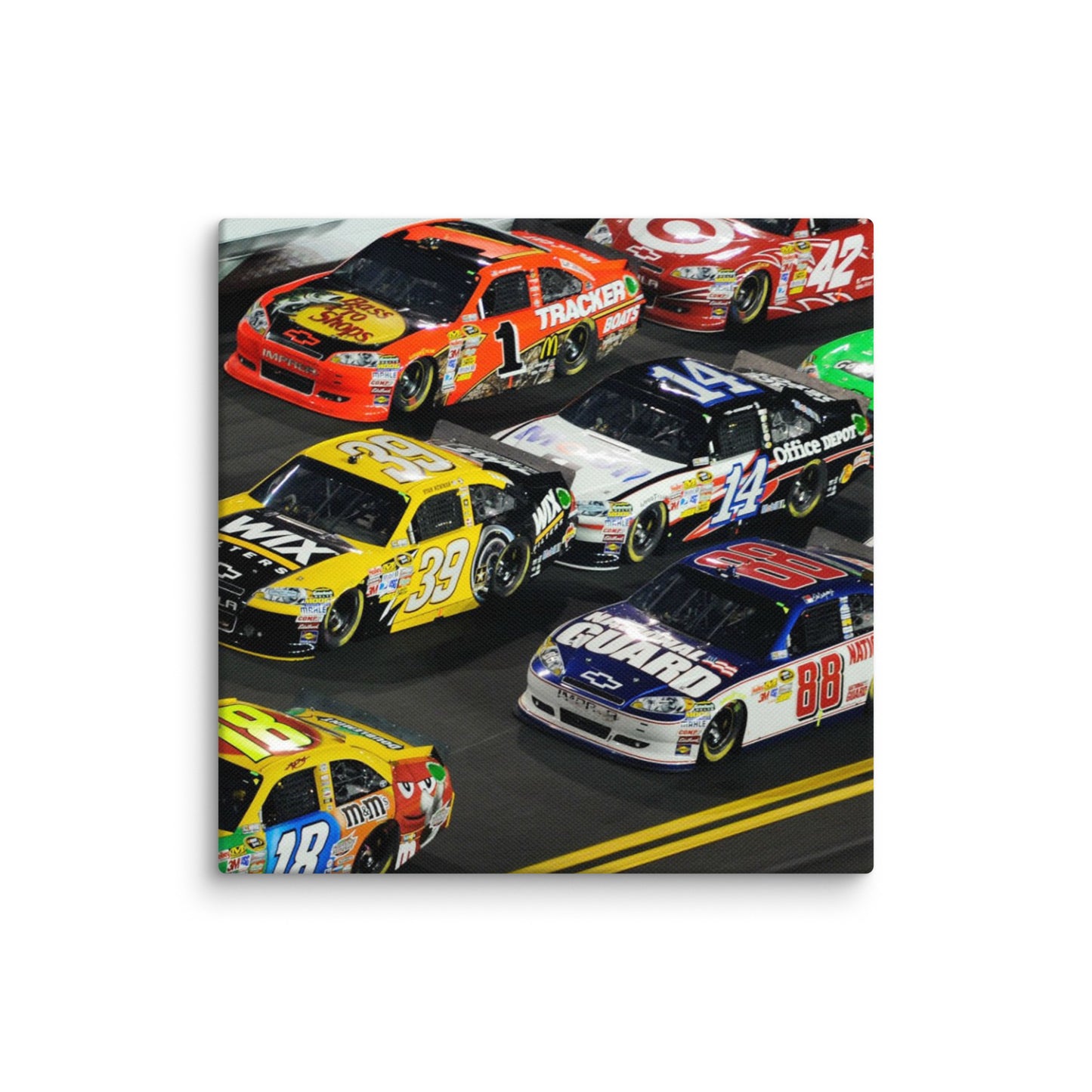 Nascar Drafting Canvas 30x40 Inches